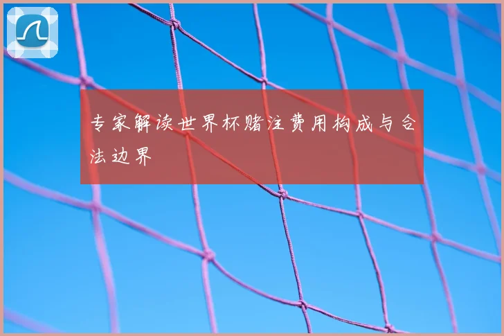 专家解读世界杯赌注费用构成与合法边界